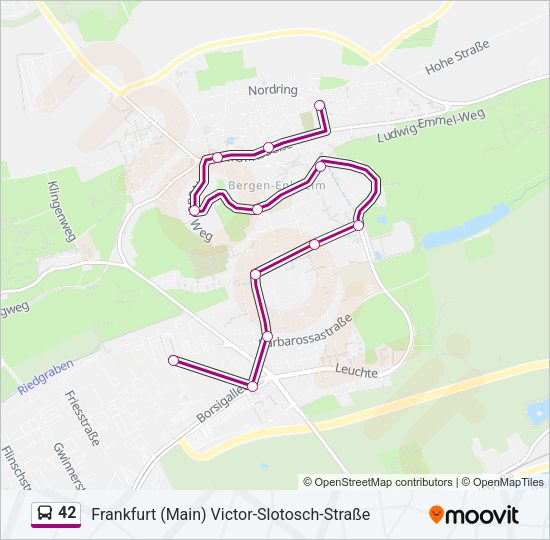 42 Bus Line Map