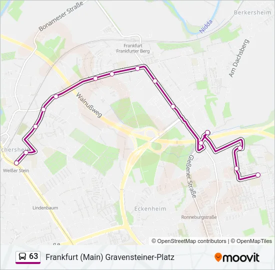 63 Bus Line Map
