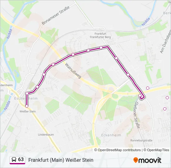 63 Bus Line Map