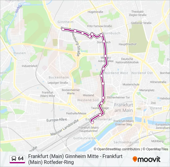 64 Bus Line Map