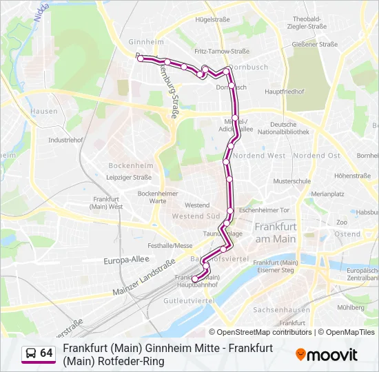 64 Bus Line Map