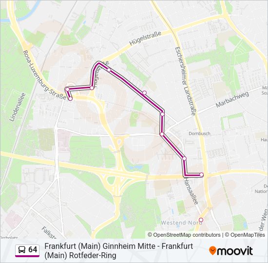 64 Bus Line Map