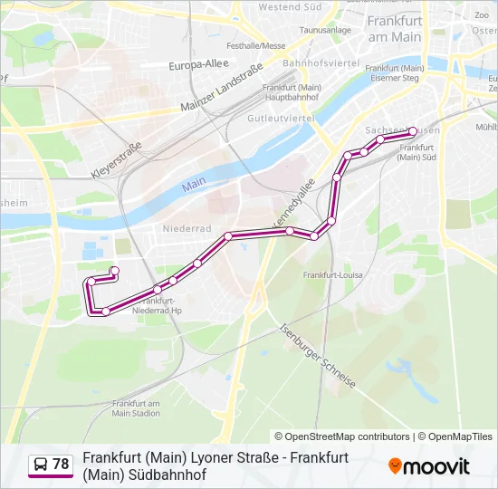 78 Bus Line Map