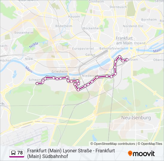 78 Bus Line Map