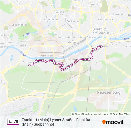 78 Bus Line Map