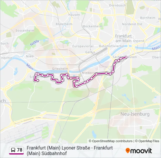 78 Bus Line Map