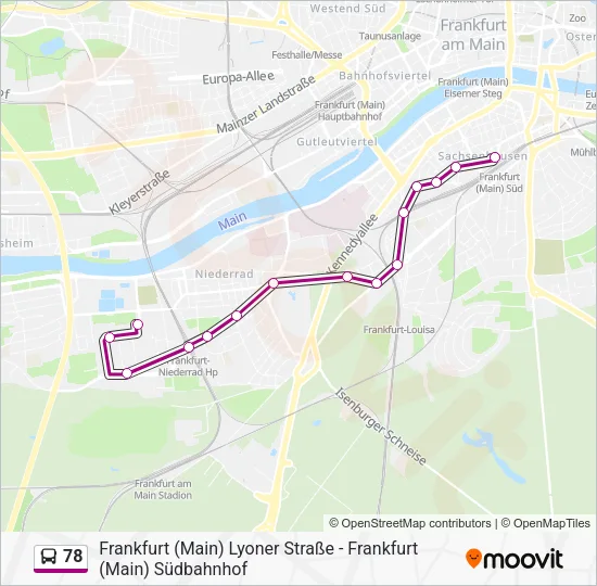 78 Bus Line Map