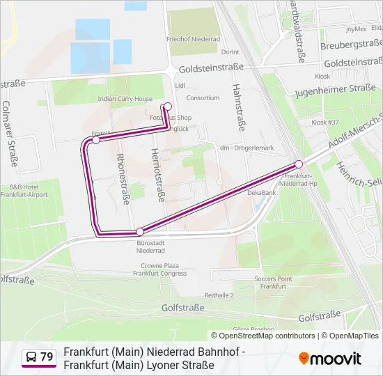 79 Bus Line Map