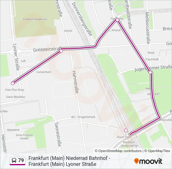 79 Bus Line Map