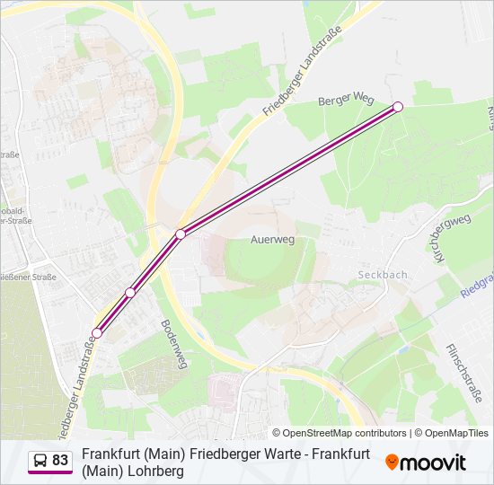 83 Bus Line Map