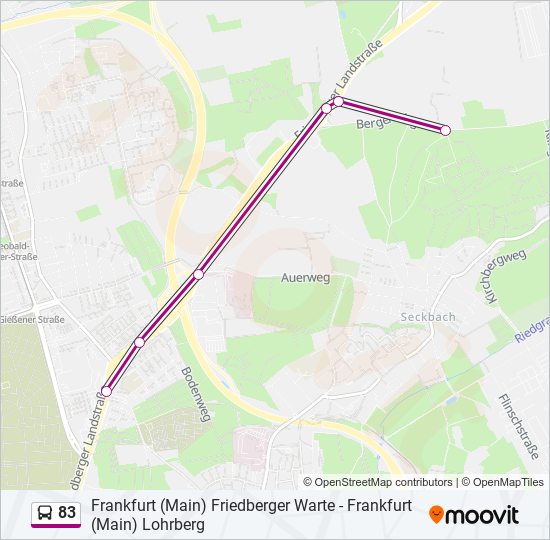 83 Bus Line Map