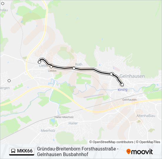 MKK66 Bus Line Map