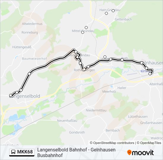 MKK68 Bus Line Map
