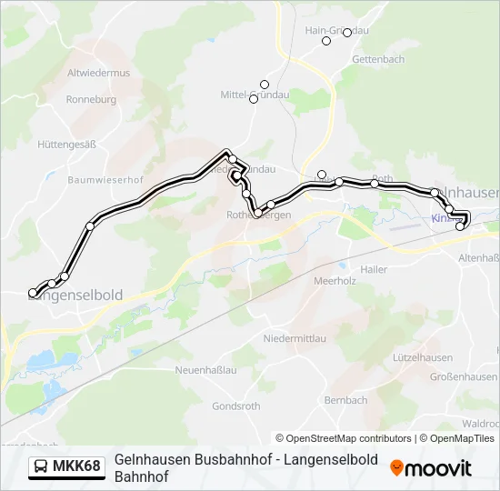 MKK68 Bus Line Map