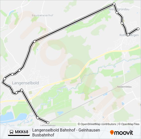 MKK68 Bus Line Map