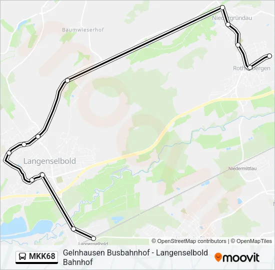 MKK68 Bus Line Map