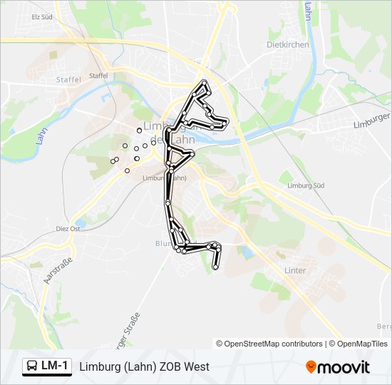 LM-1 Bus Line Map