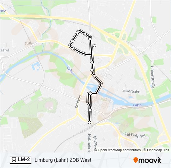 LM-2 Bus Line Map