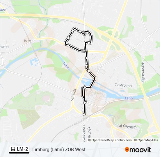 LM-2 Bus Line Map