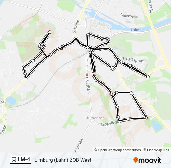 LM-4 Bus Line Map