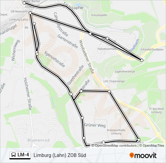 LM-4 Bus Line Map