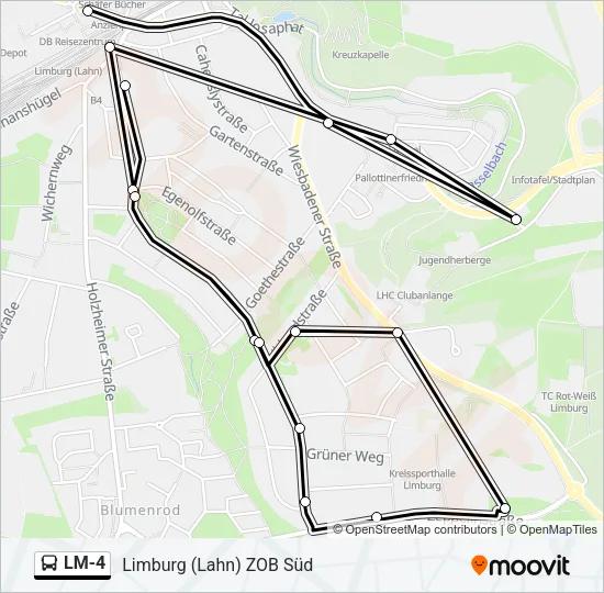 LM-4 Bus Line Map