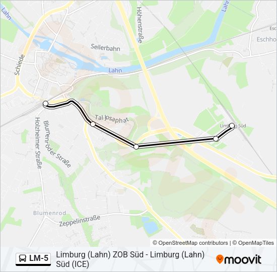 LM-5 Bus Line Map
