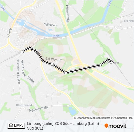 LM-5 Bus Line Map