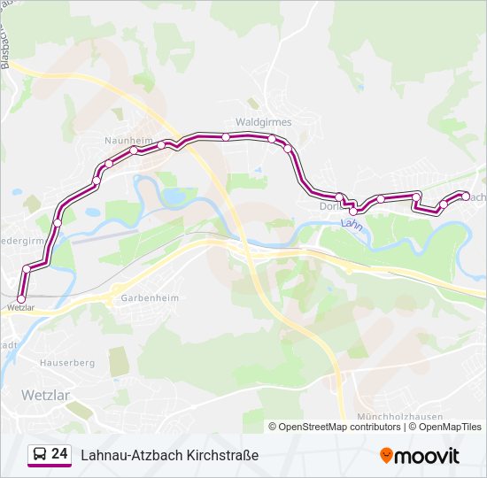 Автобус 24: карта маршрута