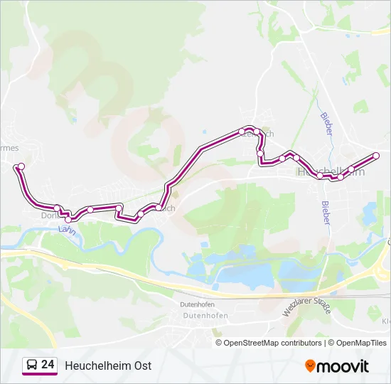 24 Bus Line Map