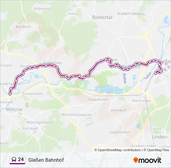 24 Bus Line Map