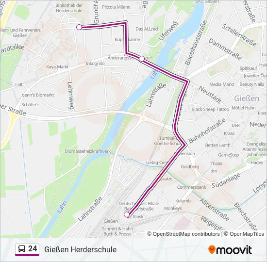 24 Bus Line Map