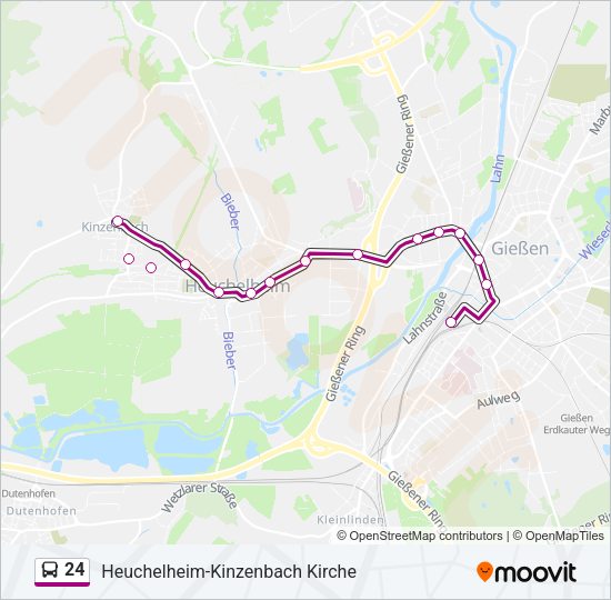 Автобус 24: карта маршрута
