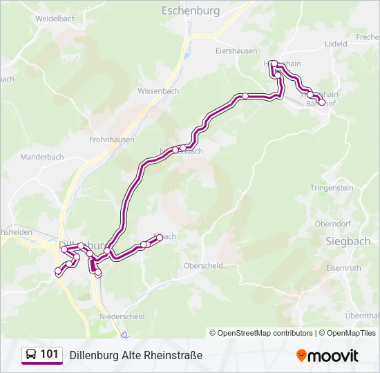 101 Bus Line Map