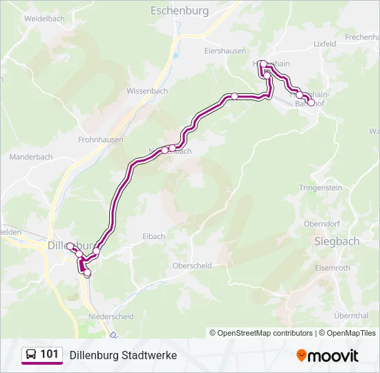 101 Bus Line Map