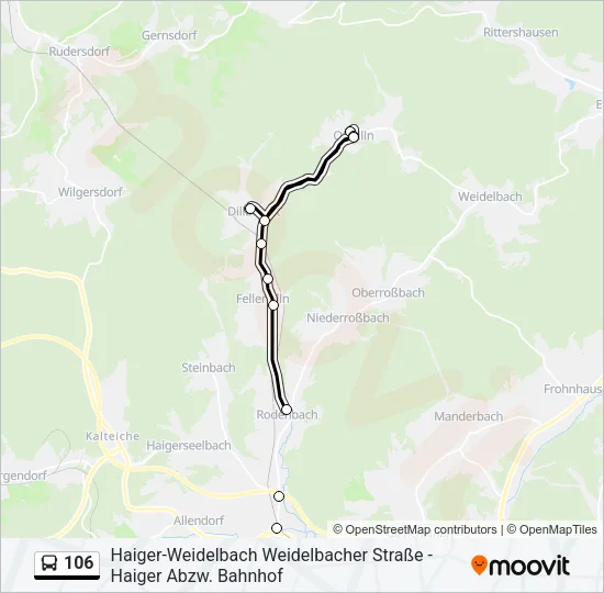 106 Bus Line Map