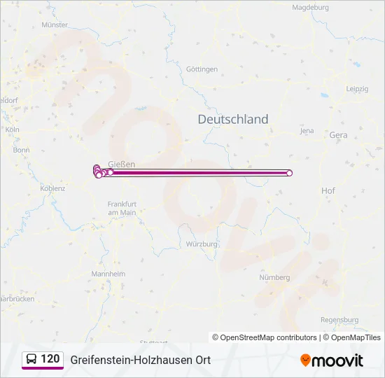 120 Bus Line Map