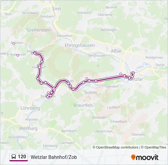 120 Bus Line Map