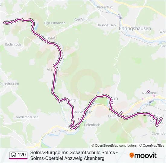 120 Bus Line Map