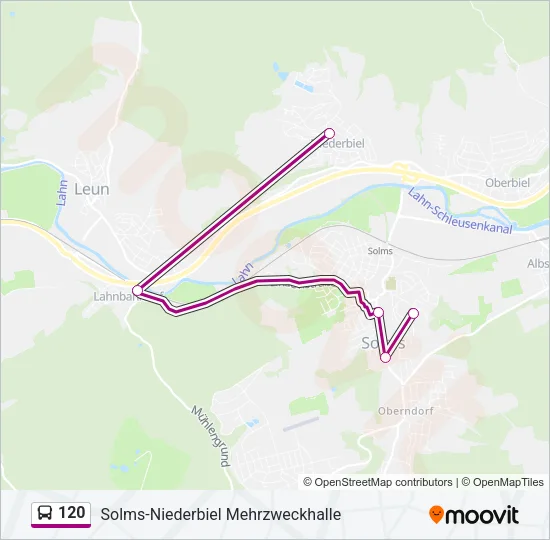 120 Bus Line Map