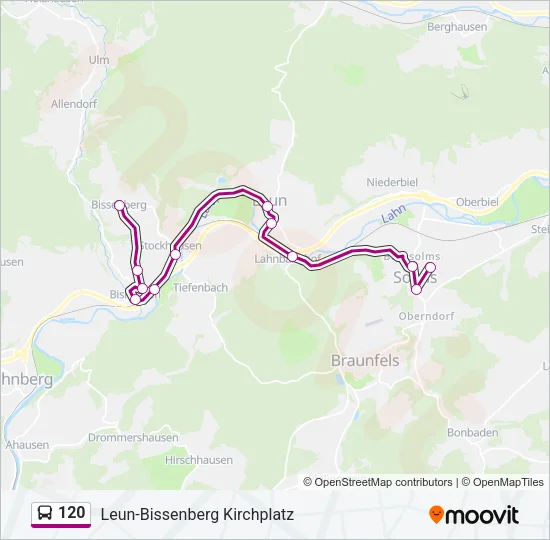 120 Bus Line Map