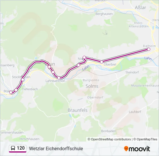 120 Bus Line Map