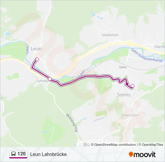 120 Bus Line Map