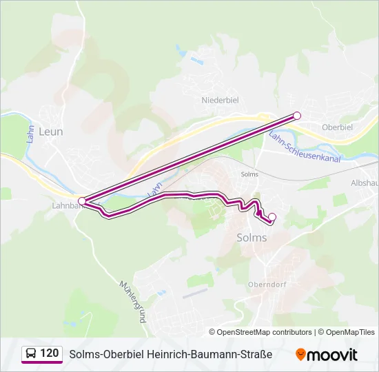 120 Bus Line Map