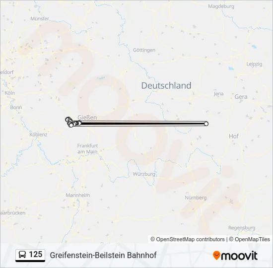 125 Bus Line Map