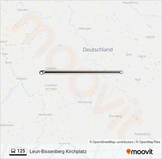 125 Bus Line Map