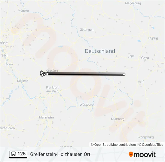 125 Bus Line Map