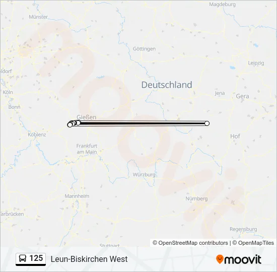 125 Bus Line Map