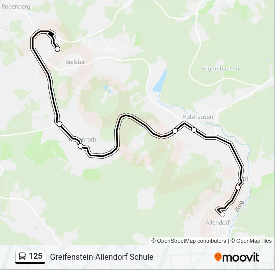 125 Bus Line Map