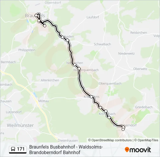 171 Bus Line Map